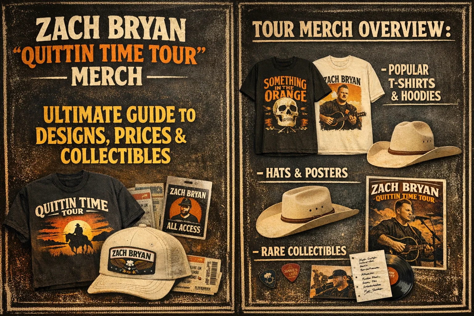 zach bryan quittin time tour merch
