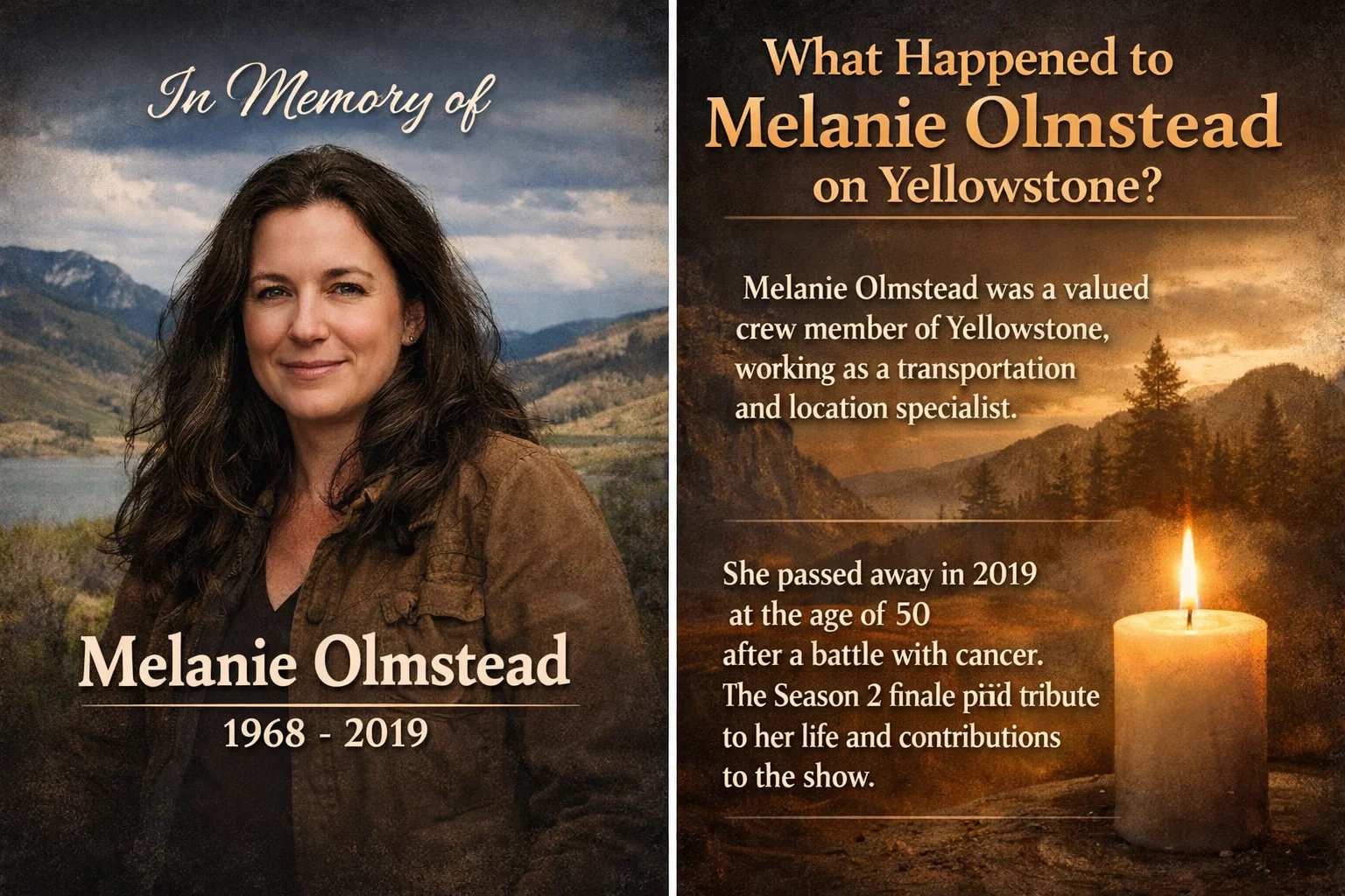 what happened to melanie olmstead yellowstone